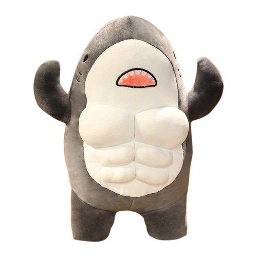 Muscle Shark Plush Toy