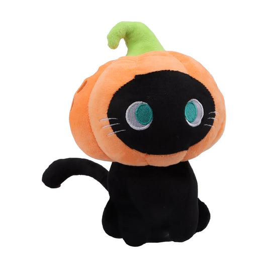 Black Cat With Pumpkin Head