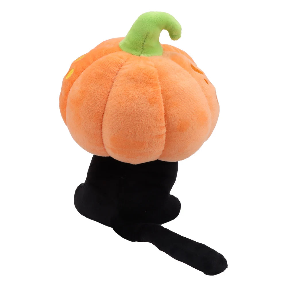 Black Cat With Pumpkin Head