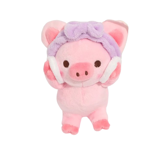 Pink Piglet Washing Face Keychain Pendant Plush