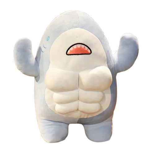 Muscle Shark Plush Toy