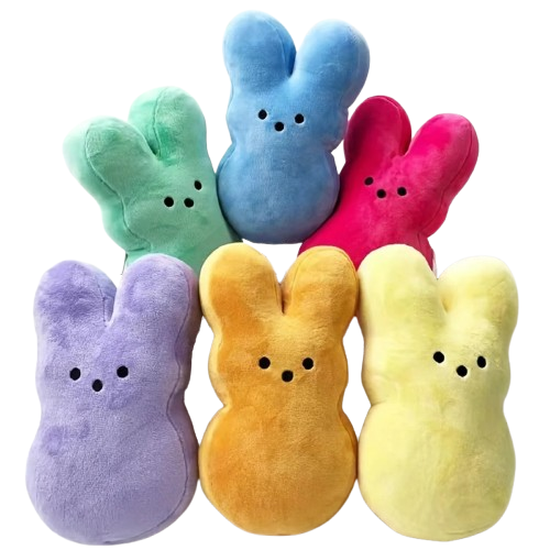 Vibrant Easter Bunny Plush Toys